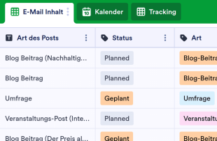 Kalender für LinkedIn-Posts Tabellenvorlage