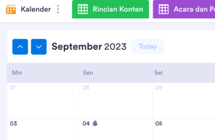 Kalender Media Sosial Spreadsheet Template