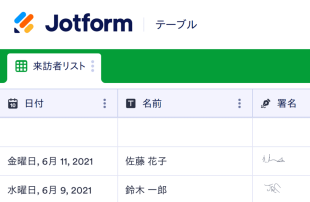 来訪者受付シート Spreadsheet Template