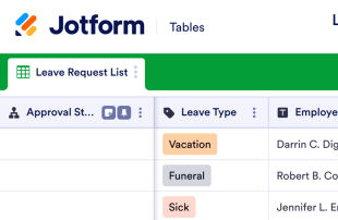 Leave Request Tracker Template
