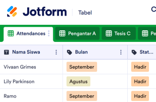 Lembar Kehadiran Kelas Spreadsheet Template