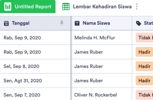 Lembar Kehadiran Siswa Spreadsheet Template