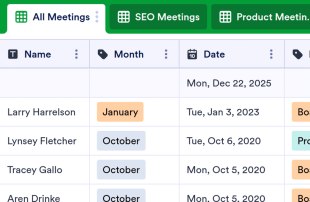 Meeting Attendance Spreadsheet Template