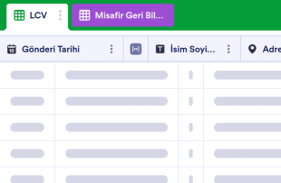 Misafir Listesi Tablo Şablonu
