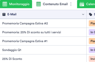 Modello di Calendario per Email Marketing Modello di foglio di calcolo