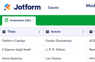 Modello di Inventario dei Libri Modello di foglio di calcolo