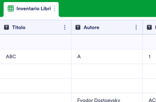 Modello di Inventario dei Libri Modello di foglio di calcolo