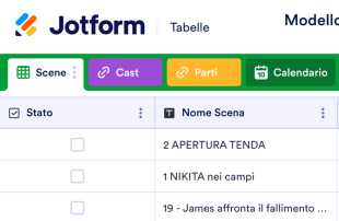 Modello di Programma delle Riprese Modello di foglio di calcolo