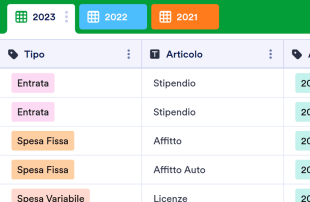 Modello di Spese Annuali Modello di foglio di calcolo