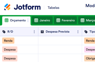 Modelo de Orçamento Mensal Spreadsheet Template