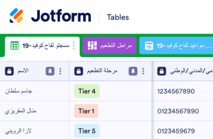 متتبع تطعيمات كوفيد-19 Template