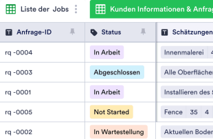 Online-Vorlage für Kostenvoranschläge Tabellenvorlage