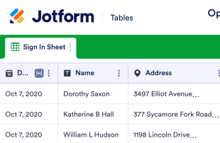 Open House Sign In Sheet Template