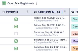 Open Mic Sign Up Sheet Template