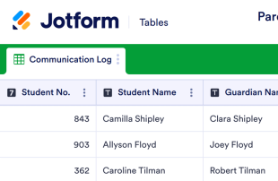 Parent Communication Log Spreadsheet Template