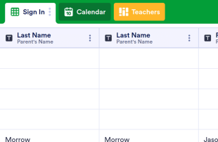 Parent Teacher Conference Sign In Spreadsheet Template