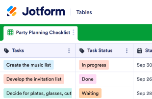 Party Planning Spreadsheet Template