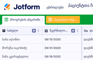 პაციენტთა ჩანაწერების კონტროლის შაბ? Spreadsheet Template