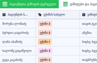 პაციენტთა ვიზიტის ფურცელი Spreadsheet Template