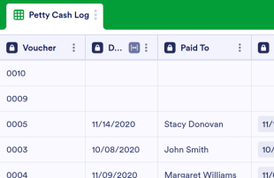 Petty Cash Log Spreadsheet Template
