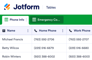 Phone List Template
