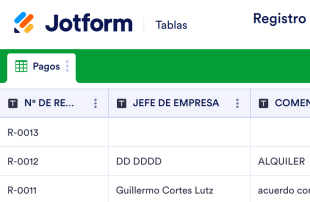 Plantilla para Registrar Pago de Arrendamiento Template
