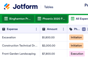 Project Budget Template