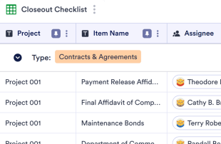 simple assignment sheet Project Closeout Checklist Template
