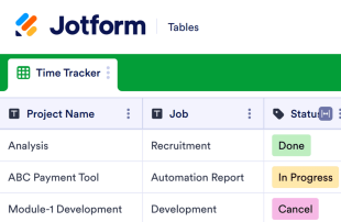 Project Time Tracker Spreadsheet Template