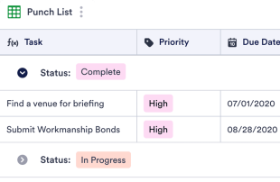 Punch List Template