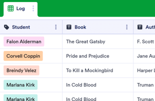Reading Log Spreadsheet Template