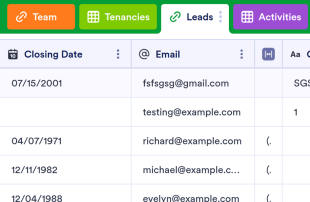 Real Estate CRM Spreadsheet Template