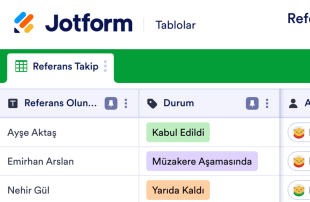 Referans Takip Tablosu Template