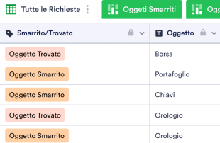Registro Oggetti Smarriti Modello di foglio di calcolo