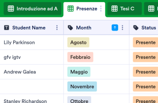 Registro Presenze della Classe Modello di foglio di calcolo