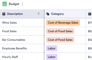 Restaurant Budget Template