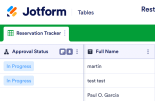 Restaurant Reservation Spreadsheet Template
