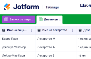 Шаблон на медицински дневник Spreadsheet Template