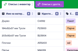 Шаблон на списък с материали Spreadsheet Template