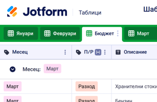 Шаблон за месечен бюджет Template