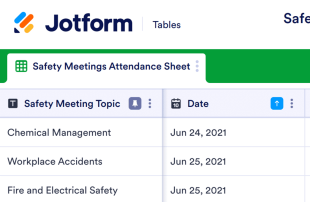 Safety Meeting Sign In Spreadsheet Template