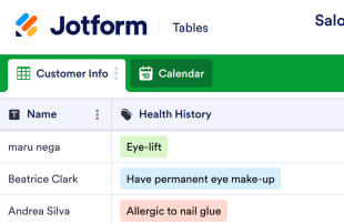 Salon Appointment Calendar Template