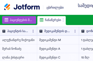 სამედიცინო ჩანაწერების შაბლონი Template