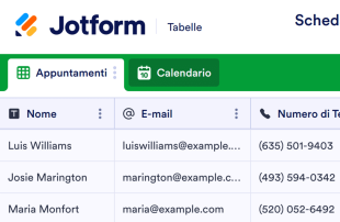 Scheda di Registrazione al Salone Modello di foglio di calcolo
