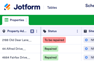 Schedule of Condition Report Template