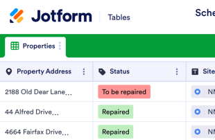 Schedule of Condition Report Template