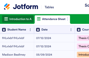 School Attendance Sheet Template