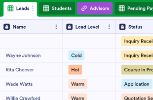 School CRM Spreadsheet Template