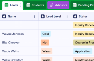 School CRM Spreadsheet Template