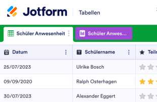 Schüler Anwesenheitliste Template